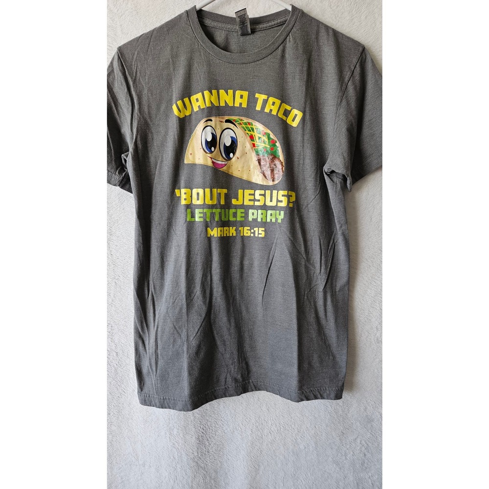 Men's small wanna taco bout jesus tee